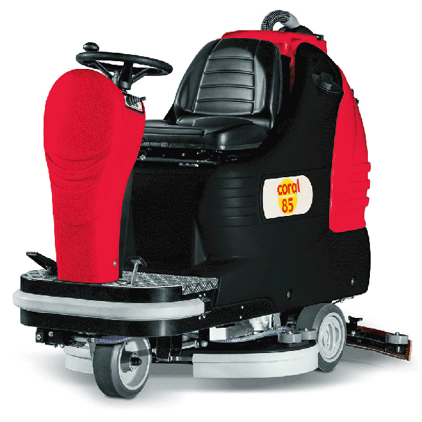 Ride On Scrubber Dryer Coral 85 (Traction Battery 24V 240AH) – Made in Italy