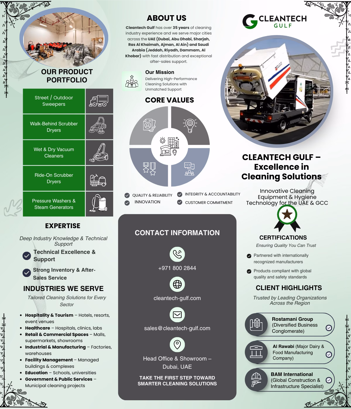 CLEANTECH GULF – Excellence in Cleaning Solutions (3) Cleaning Equipment Supplier Dubai